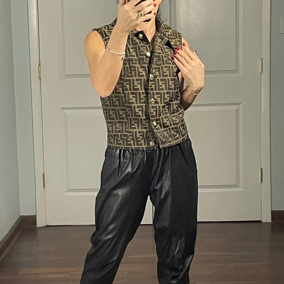 Fendi Jeans Cropped Jacket Vest size IT40 - Picture 5 of 17